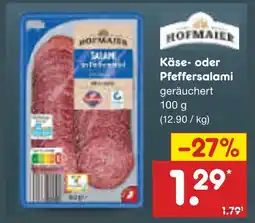 Netto Marken-Discount Hofmaier käse- oder pfeffersalami Angebot