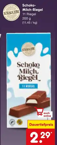 Netto Marken-Discount Schokoliebe schoko-milch-riegel Angebot