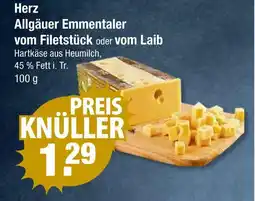 V Markt Herz allgäuer emmentaler vom filetstück Angebot