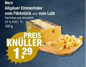 V Markt Herz allgäuer emmentaler vom filetstück Angebot