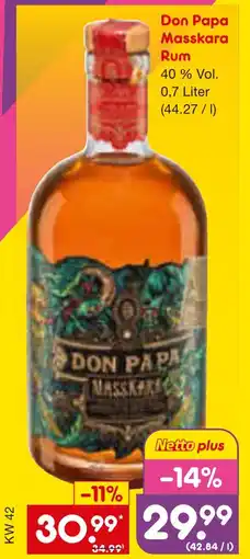 Netto Marken-Discount Don papa masskara rum Angebot