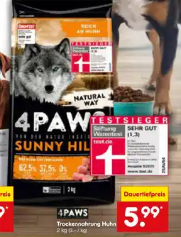 Netto Marken-Discount 4paws trockenahrung huhn Angebot