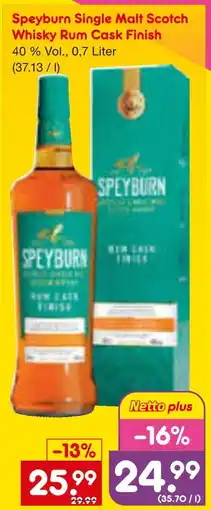 Netto Marken-Discount Speyburn speyburn single malt scotch whisky rum cask finish Angebot