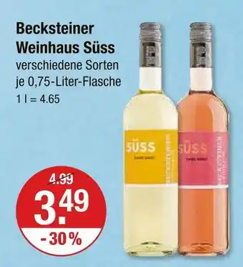 V Markt Becksteiner weinhaus süss weiß Angebot
