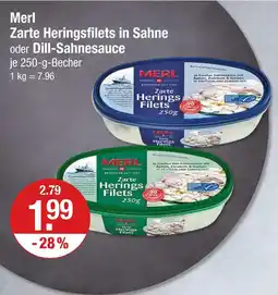 V Markt Merl zarte heringsfilets in sahne Angebot