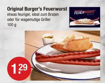 V Markt Original burger’s feuerwurst Angebot