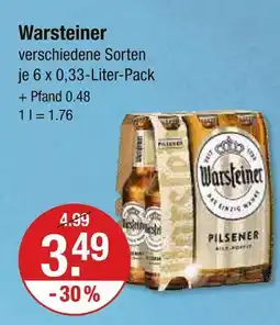 V Markt Warsteiner warsteiner pilsener Angebot
