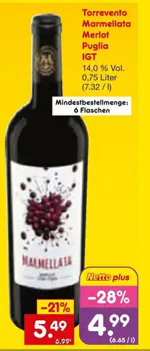 Netto Marken-Discount Torrevento marmellata merlot puglia igt Angebot