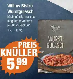 V Markt Willms bistro wurstgulasch Angebot