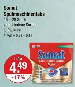 V Markt Somat spülmaschinentabs Angebot