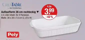 V Markt Creatable auflaufform 36 cm rechteckig Angebot