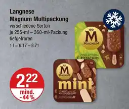 V Markt Langnese magnum multipackung collection pistachio Angebot