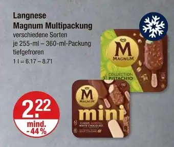 V Markt Langnese magnum multipackung collection pistachio Angebot
