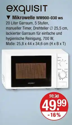 V Markt Exquisit mikrowelle wm900-030 ws Angebot