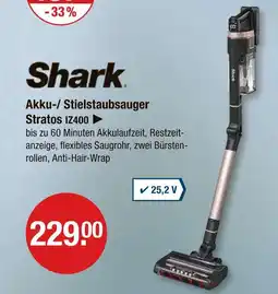 V Markt Shark akku-/ stielstaubsauger stratos iz400 Angebot