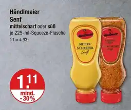 V Markt Händlmaier senf mittelscharf Angebot