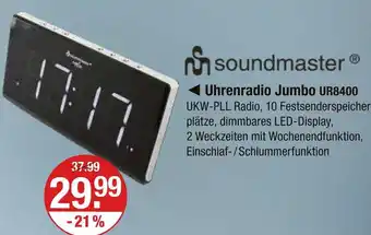 V Markt Soundmaster uhrenradio jumbo ur8400 Angebot