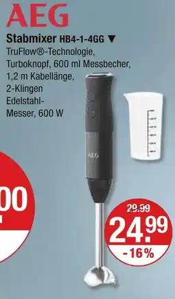 V Markt Aeg stabmixer hb4-1-4gg Angebot
