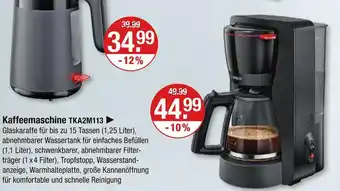 V Markt Kaffeemaschine tka2m113 Angebot