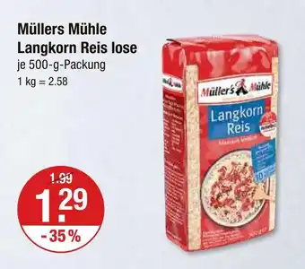 V Markt Müllers mühle langkorn reis lose Angebot