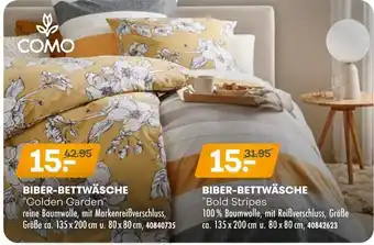 Möbel Kraft Biber-bettwäsche 'golden garden' Angebot