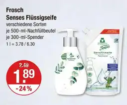 V Markt Frosch senses flüssigseife Angebot