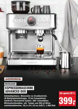 Handelshof Gastroback espressomaschine advanced duo Angebot
