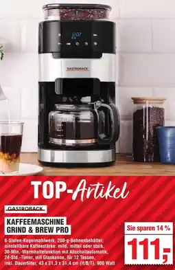 Handelshof Gastroback kaffeemaschine grind & brew pro Angebot