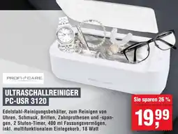 Handelshof PROFI CARE ULTRASCHALLREINIGER PC-USR 3120 Angebot