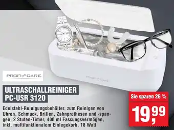 Handelshof PROFI CARE ULTRASCHALLREINIGER PC-USR 3120 Angebot
