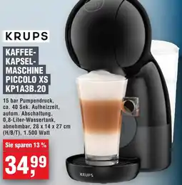 Handelshof KRUPS KAFFEE KAPSELMASCHINE PICCOLO XS KP1A3B.20 Angebot