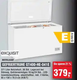 Handelshof Exquisit GEFRIERTRUHE GT400-HE-041E Angebot