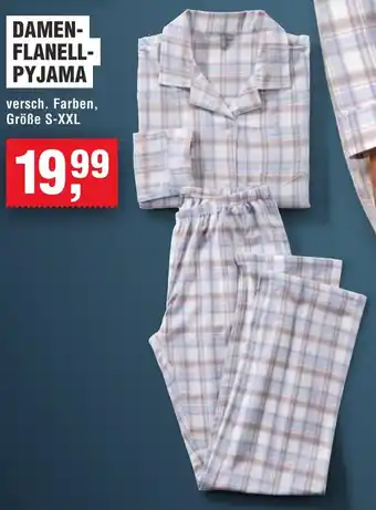 Handelshof Damen flanell pyjama Angebot