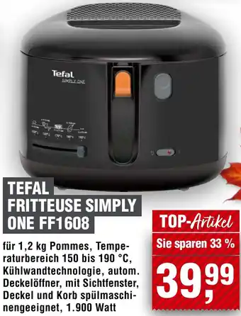Handelshof Tefal fritteuse simply one FF1608 Angebot