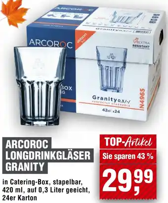 Handelshof Arcoroc longdrinkgläser granity Angebot