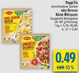 diska Maggi Fix oder Herzens Küche Würzpaste Angebot