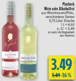 diska Maybach Wein oder Alkoholfrei Angebot