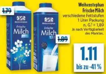 diska Weihenstephan Frische Milch Angebot