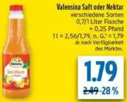 diska Valensina Saft oder Nektar Angebot