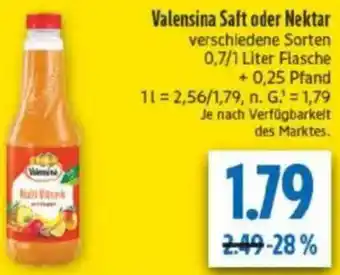 diska Valensina Saft oder Nektar Angebot