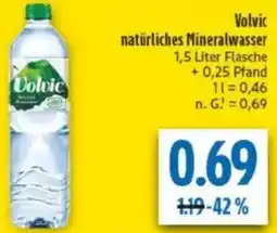diska Volvic natürliches Mineralwasser Angebot