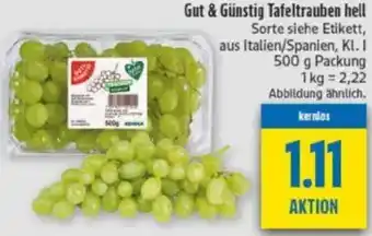 diska Gut & Günstig Tafeltrauben hell Angebot