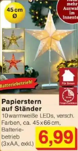 Jawoll Papierstern auf Ständer Angebot