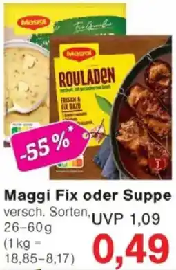 Jawoll Maggi Fix oder Suppe Angebot