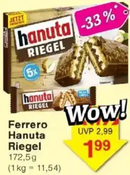Jawoll Ferrero Hanuta Riegel Angebot
