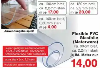 Jawoll Flexible PVC Glasfolie (Meterware) Angebot