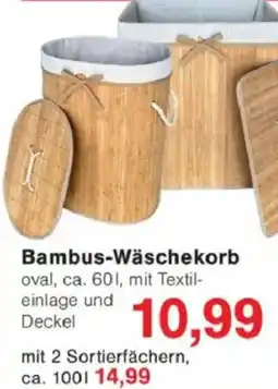 Jawoll Bambus-Wäschekorb Angebot