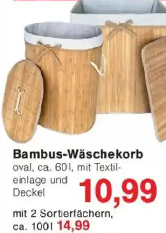 Jawoll Bambus-Wäschekorb Angebot