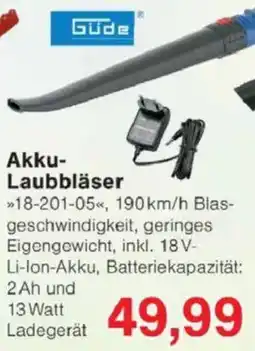 Jawoll Akku- Laubbläser Angebot