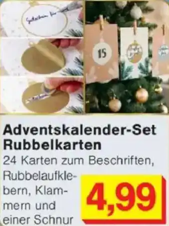 Jawoll Adventskalender-Set Rubbelkarten Angebot